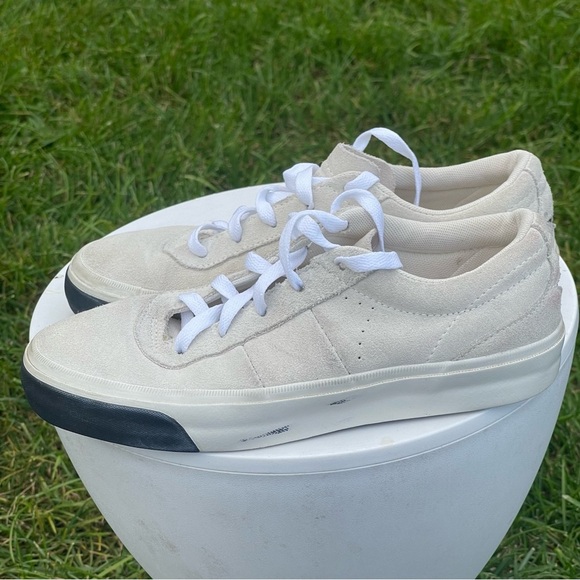 Converse One Star CC OX Shoes Womens 7 Triple Egret Ivory Suede Leather 163274C - Picture 2 of 11